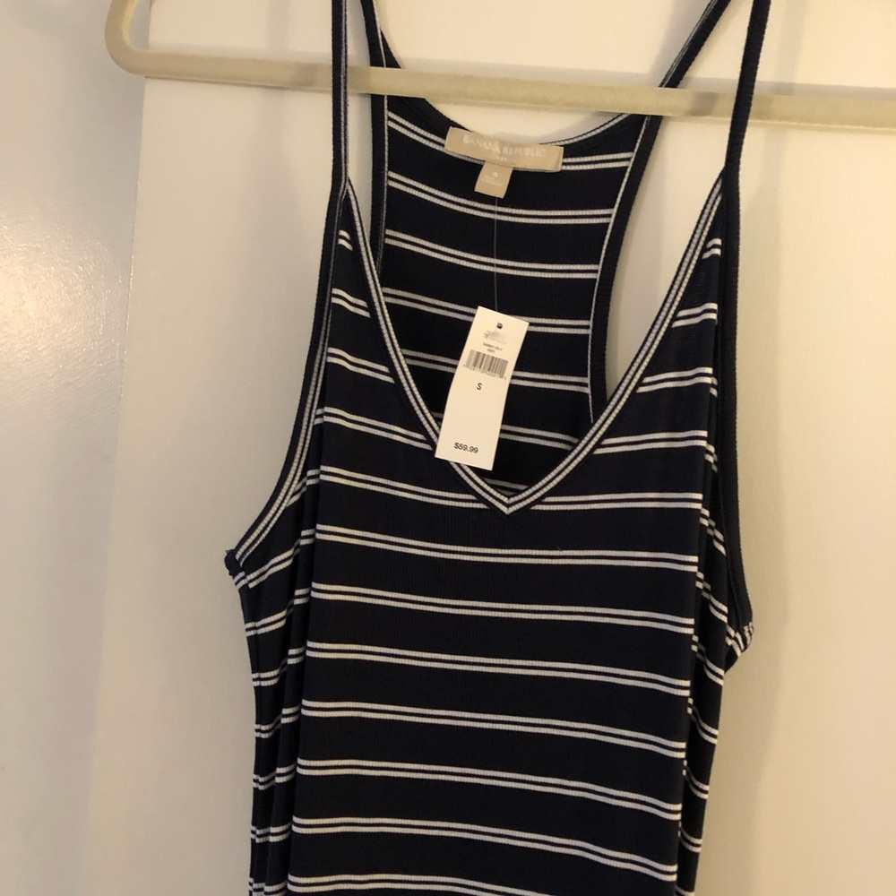 Banana Republic striped maxi dress